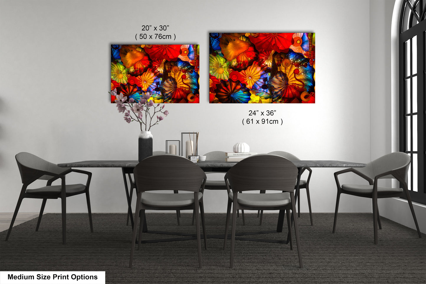Color Glass Flowers Print, Chihuly Glass Wall Art, Home Decoration, House Warming Gift, Interior Design Ideas, Abstract Art, Urban Art
