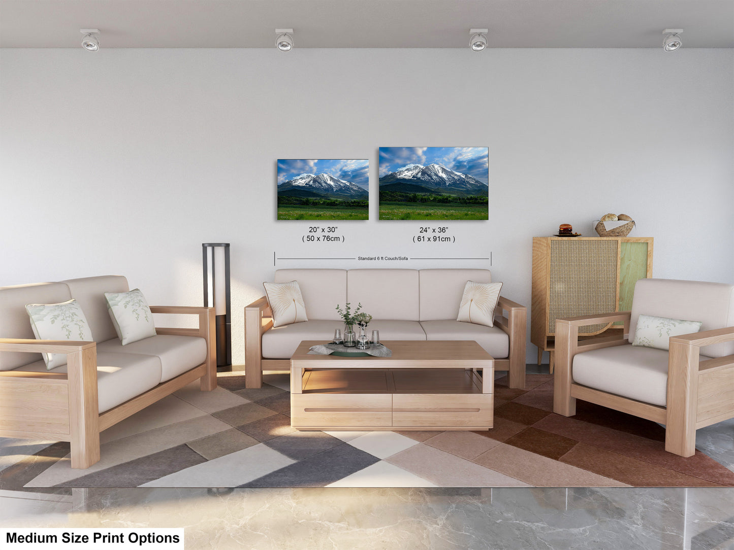 Mt. Sopris picture, Colorado mountain art, Aspen Colorado, Mt. Sopris Carbondale, Colorado photography, extra large wall art, triptych