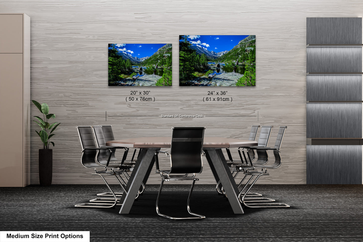 Rocky Mountains canvas, Estes Park Mills Lake print, Rocky Mountain National Park, Colorado lake, mountain lake, large framed artwork
