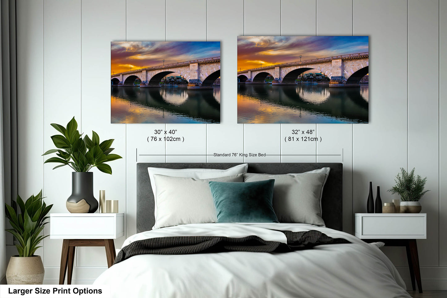Lakefront Legacy: London Bridge Photography Lake Havasu City Arizona Canvas Print Home Decor