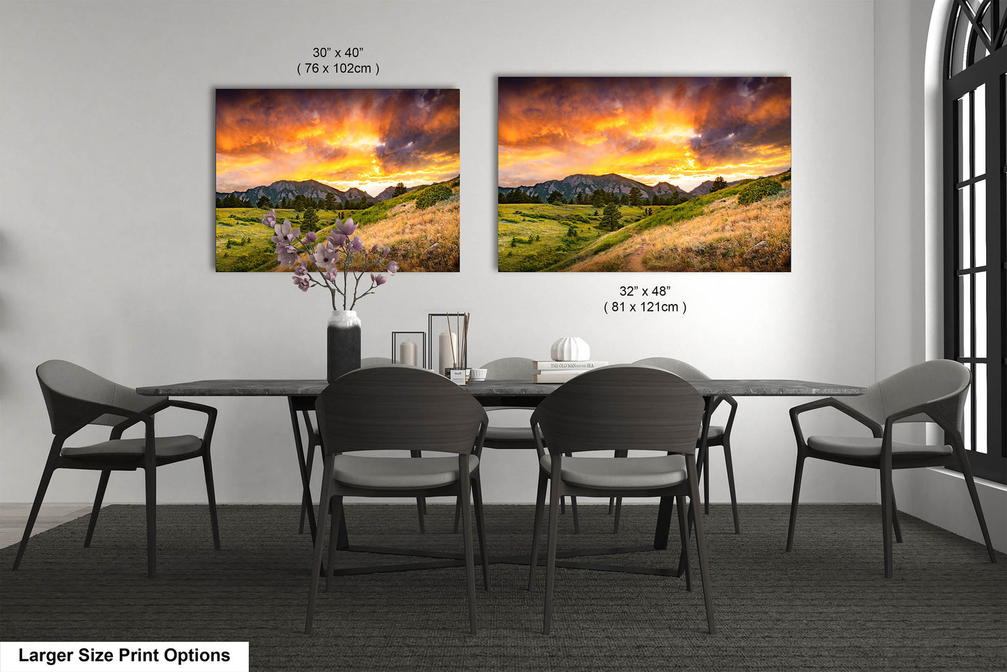 Boulder Flatirons Sunset, Photo, Wall Art, Boulder, Colorado, Canvas Print, Wall Decor, Metal Print, CU Buffs, Mountains