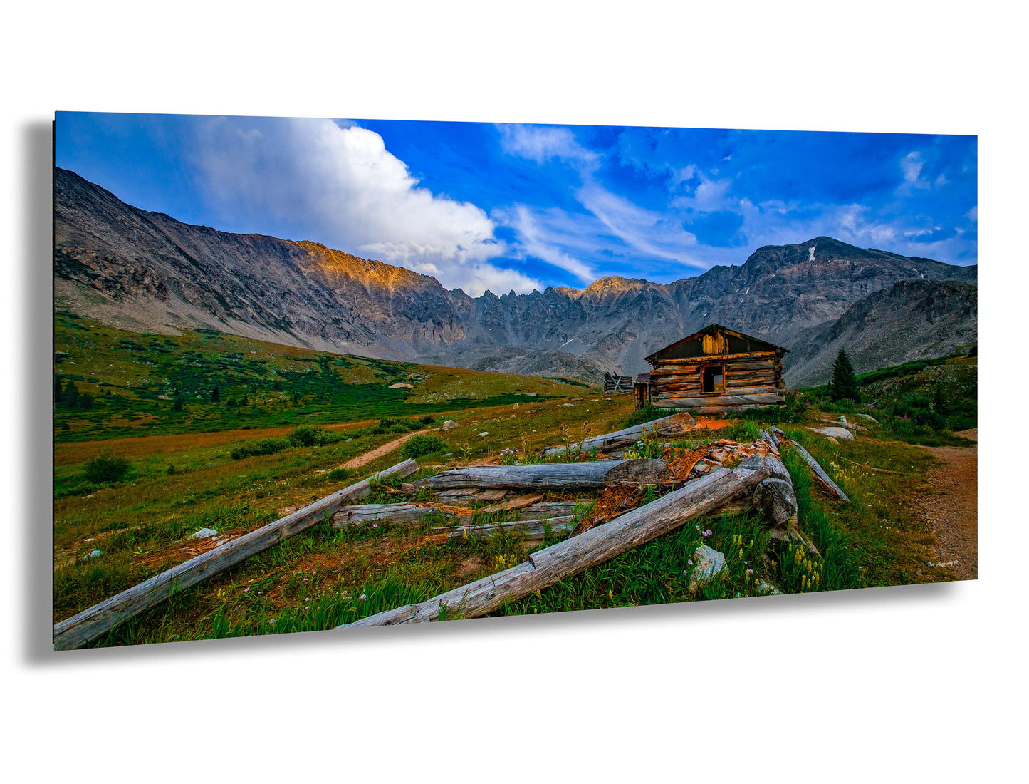 Mayflower gulch picture, ghost town, Breckenridge photography, Leadville Colorado, 3 piece wall art, cabin decor, large canvas, miners log cabin, office decor