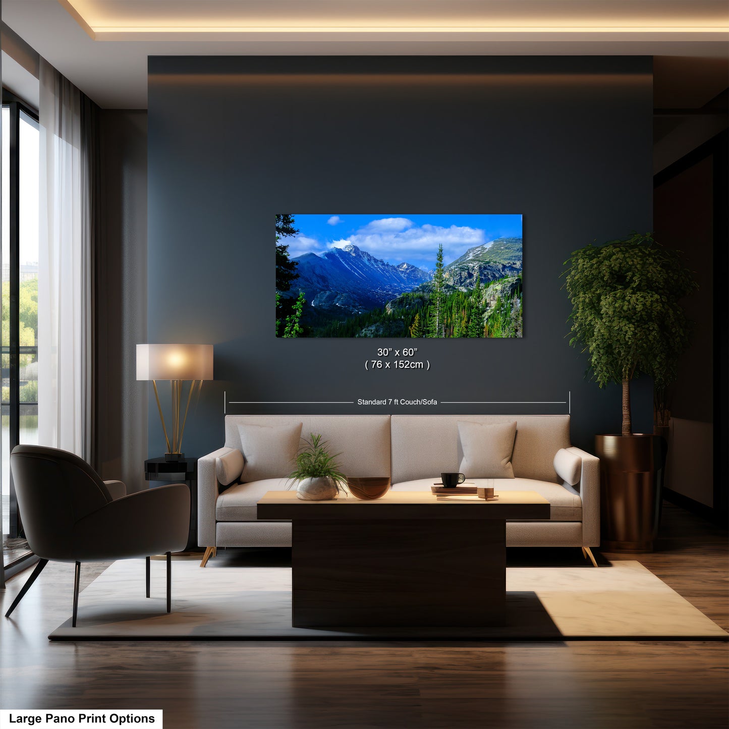 Rocky Mountain National Park panoramic picture, large panoramic art, Longs Peak Colorado, Estes Park wall art, national park panorama,