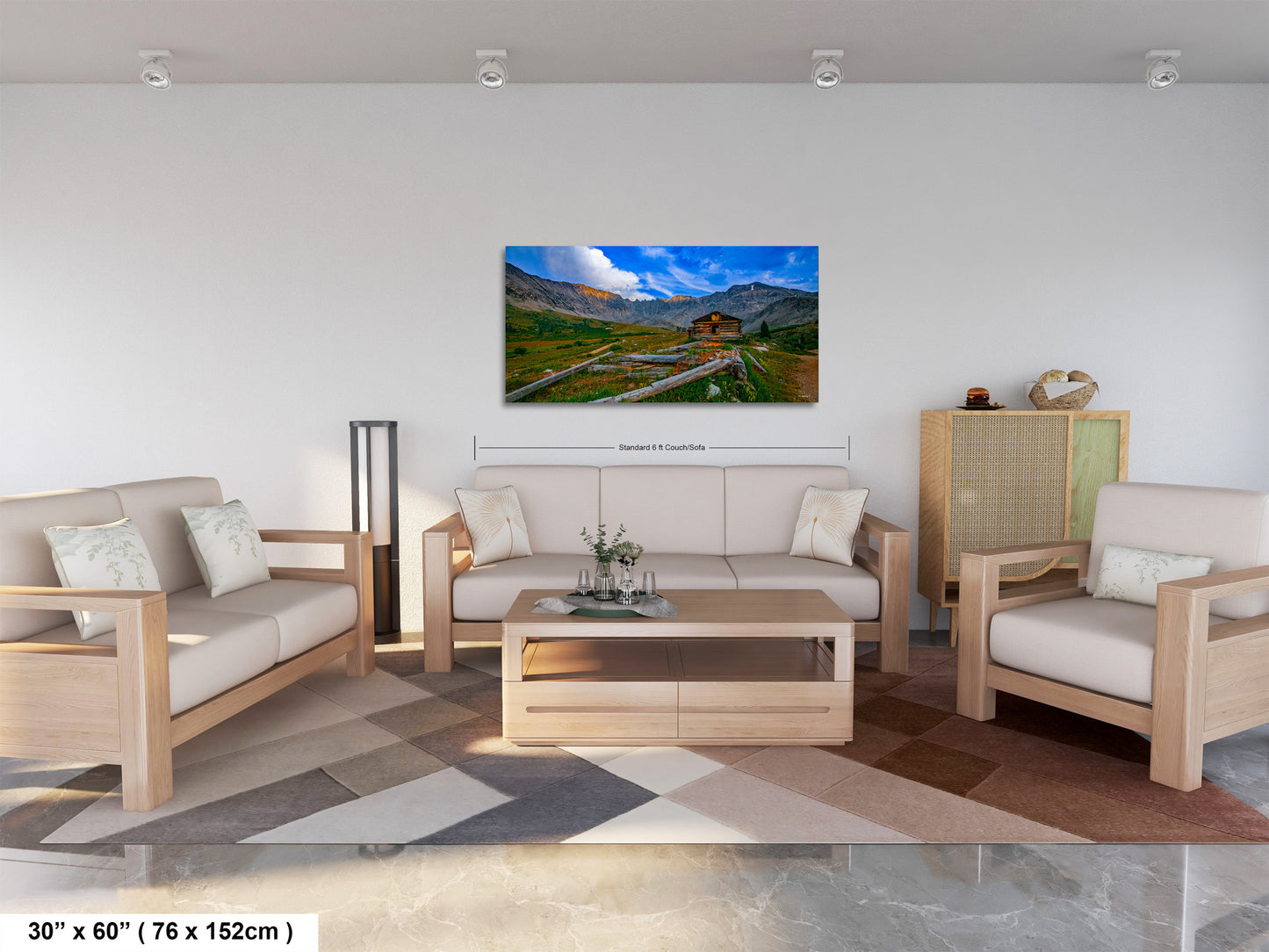 Mayflower gulch picture, ghost town, Breckenridge photography, Leadville Colorado, 3 piece wall art, cabin decor, large canvas, miners log cabin, office decor