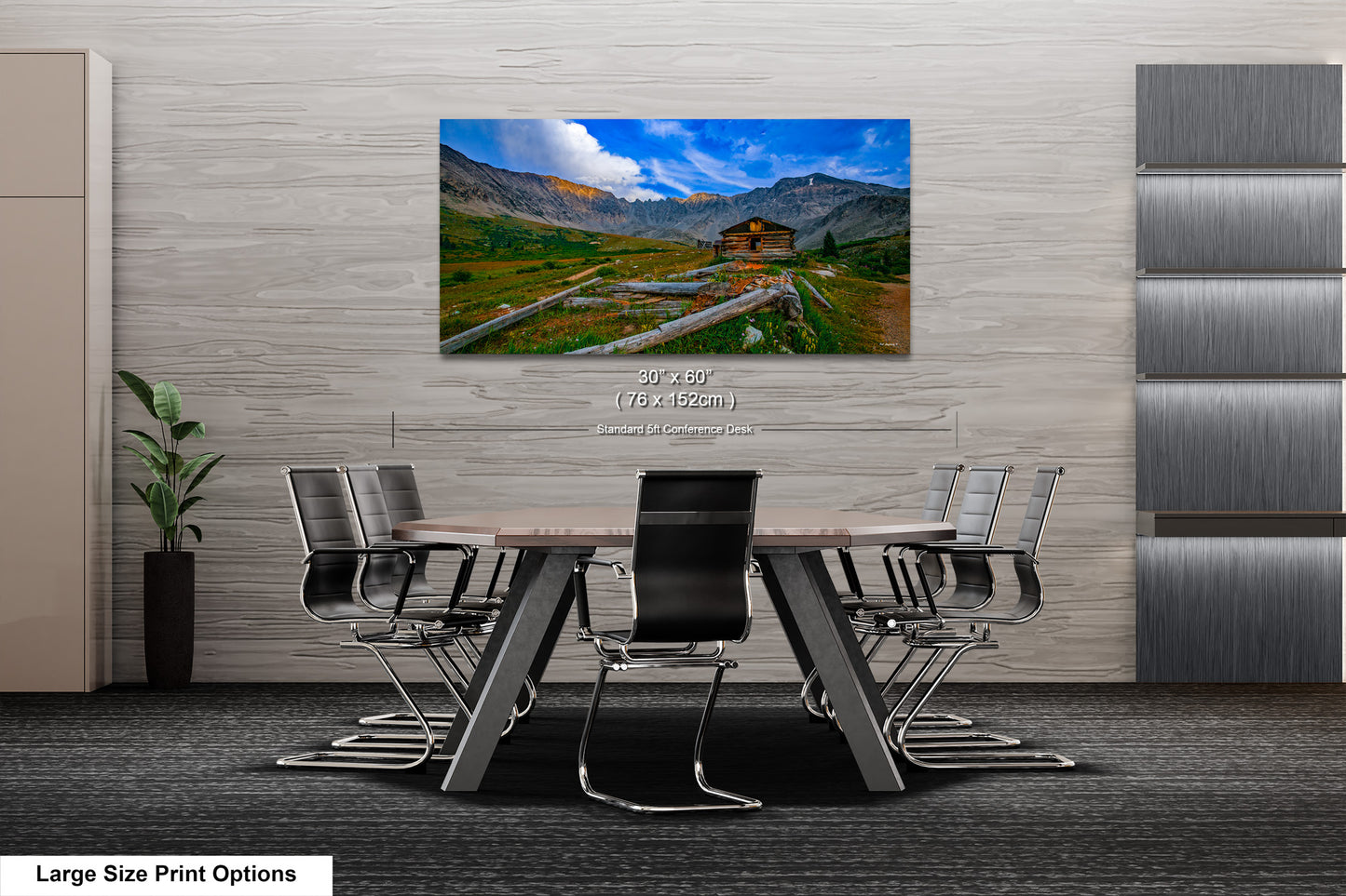 Mayflower gulch picture, ghost town, Breckenridge photography, Leadville Colorado, 3 piece wall art, cabin decor, large canvas, miners log cabin, office decor