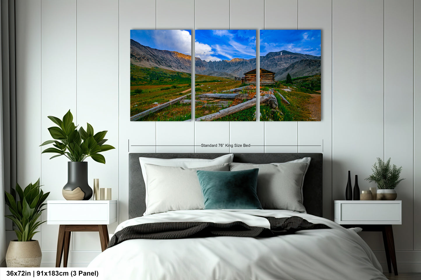 Mayflower gulch picture, ghost town, Breckenridge photography, Leadville Colorado, 3 piece wall art, cabin decor, large canvas, miners log cabin, office decor