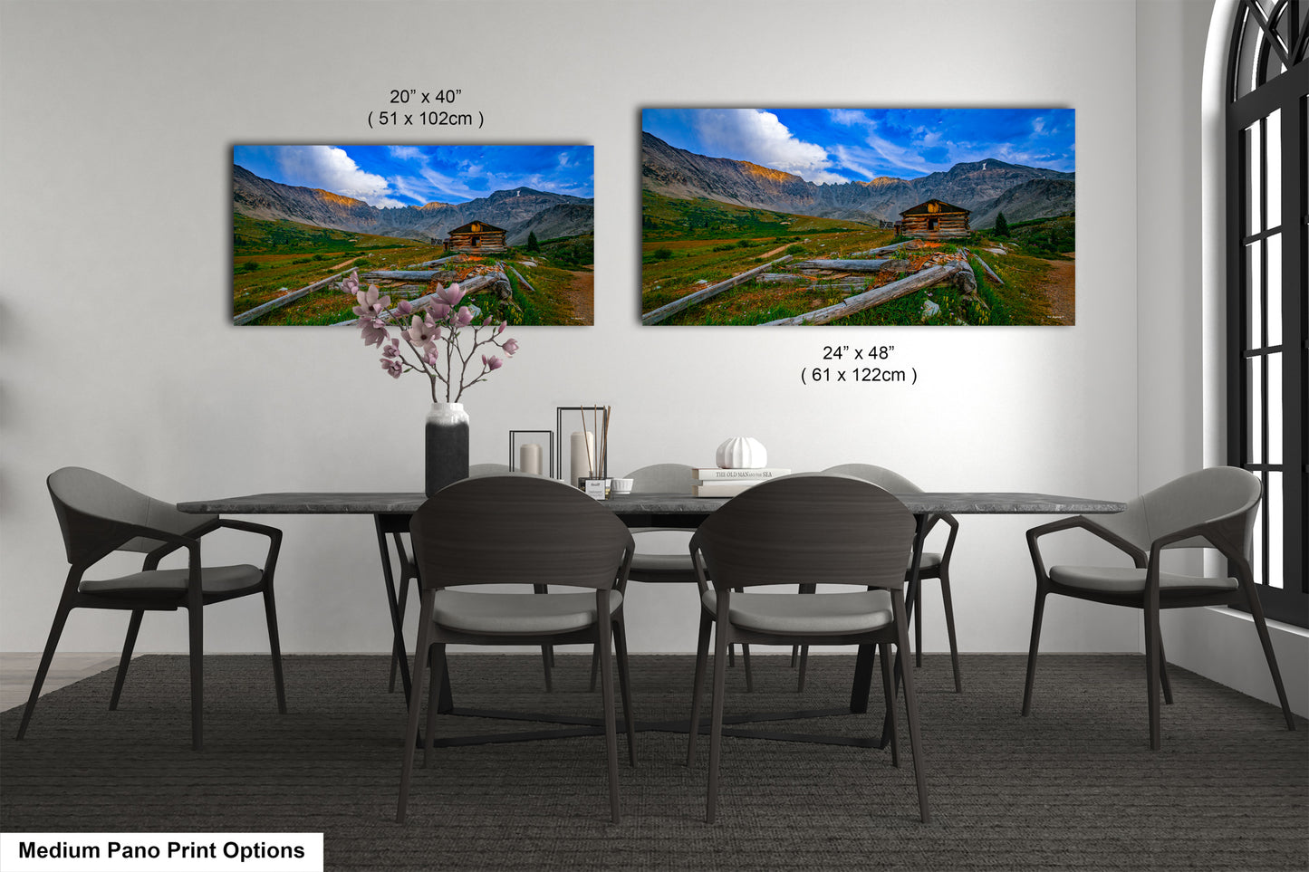 Mayflower gulch picture, ghost town, Breckenridge photography, Leadville Colorado, 3 piece wall art, cabin decor, large canvas, miners log cabin, office decor