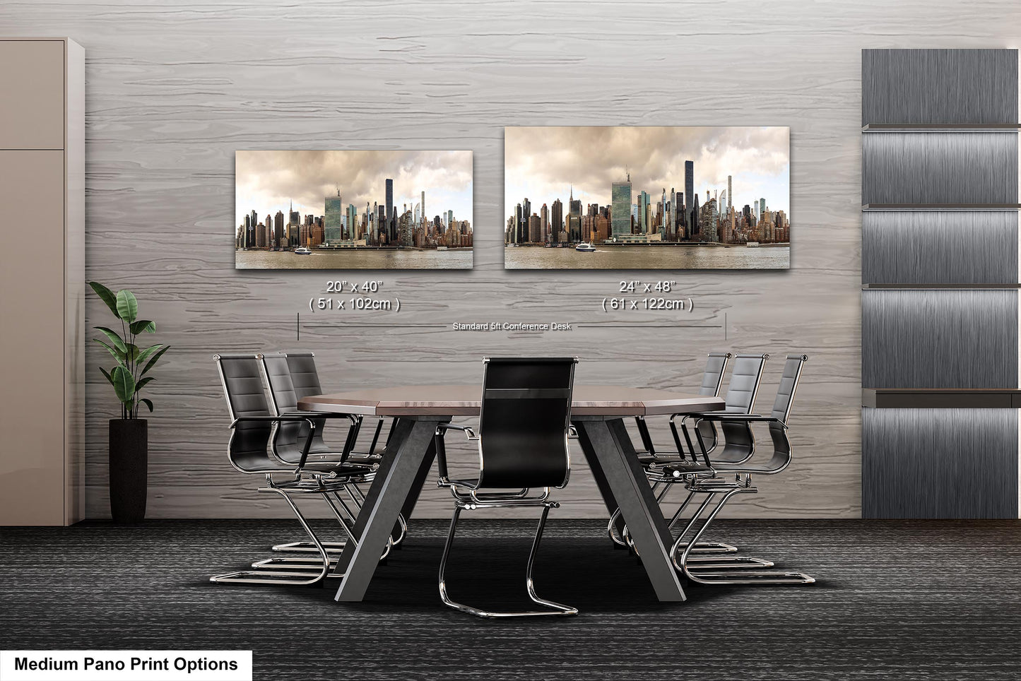 NYC skyline east side metal print canvas print color photography daylight boat river poster