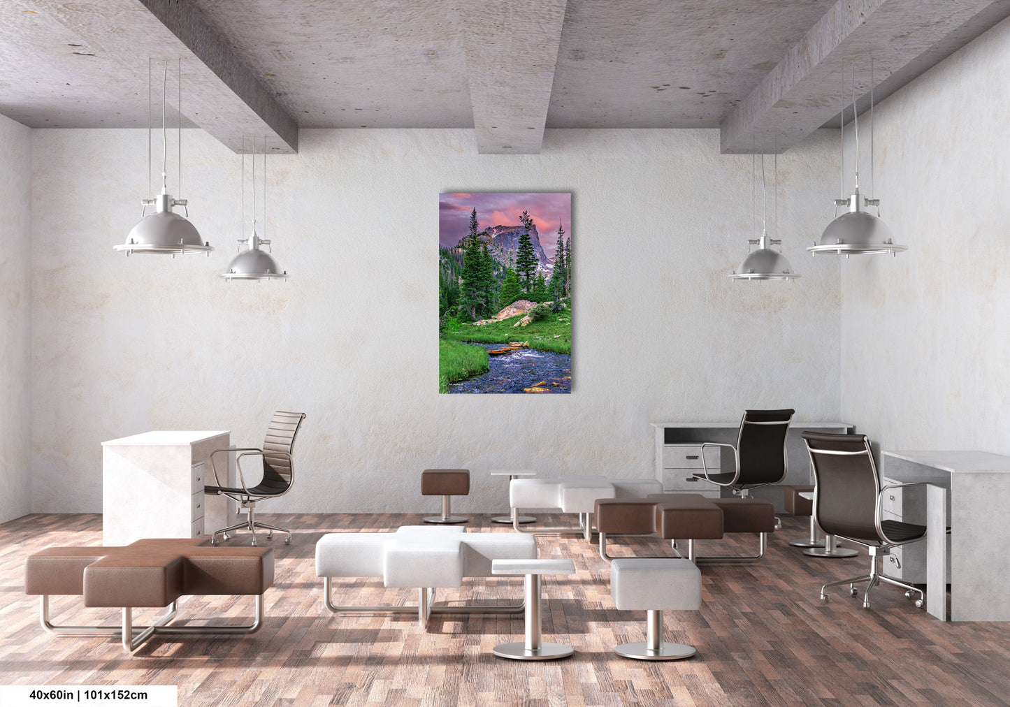 Rocky Mountain National Park, Dream Lake, Estes Park, large framed art work, vertical art, Hallett Peak, Flattop mountain, Colorado wall art