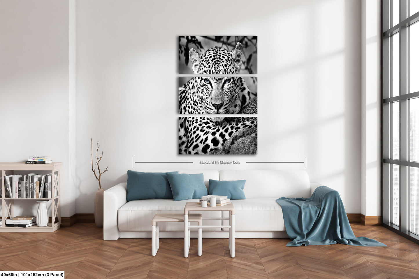 Leopard African Safari black and white
