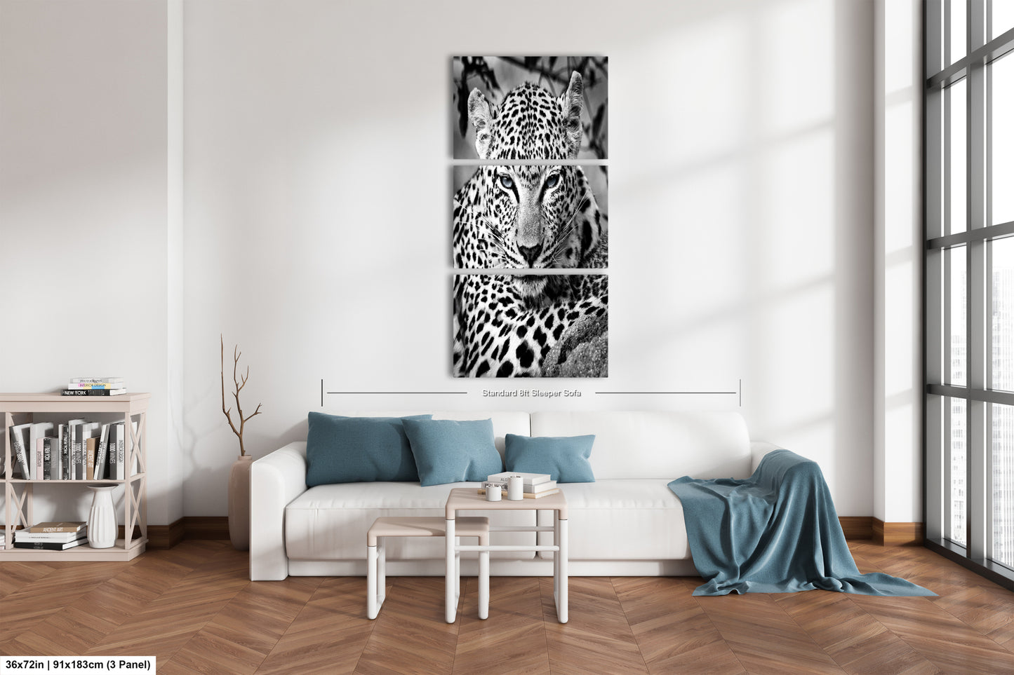 Leopard African Safari black and white