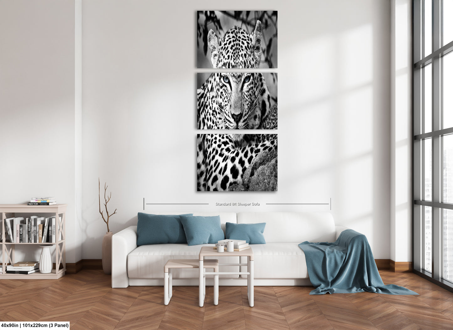 Leopard African Safari black and white