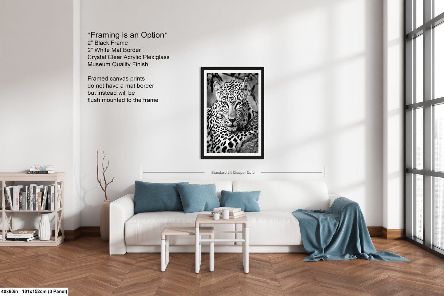 Leopard African Safari black and white