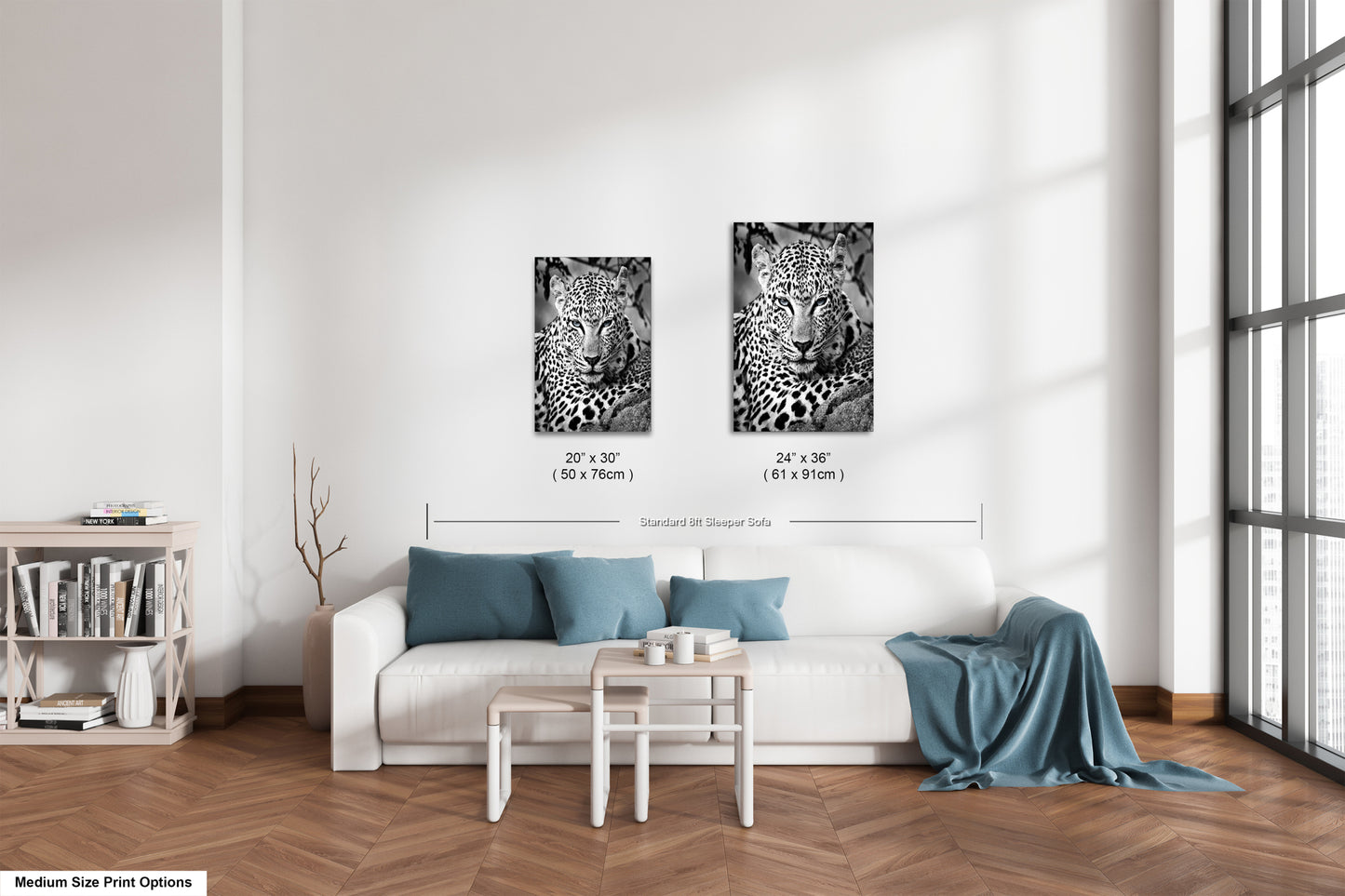 Leopard African Safari black and white