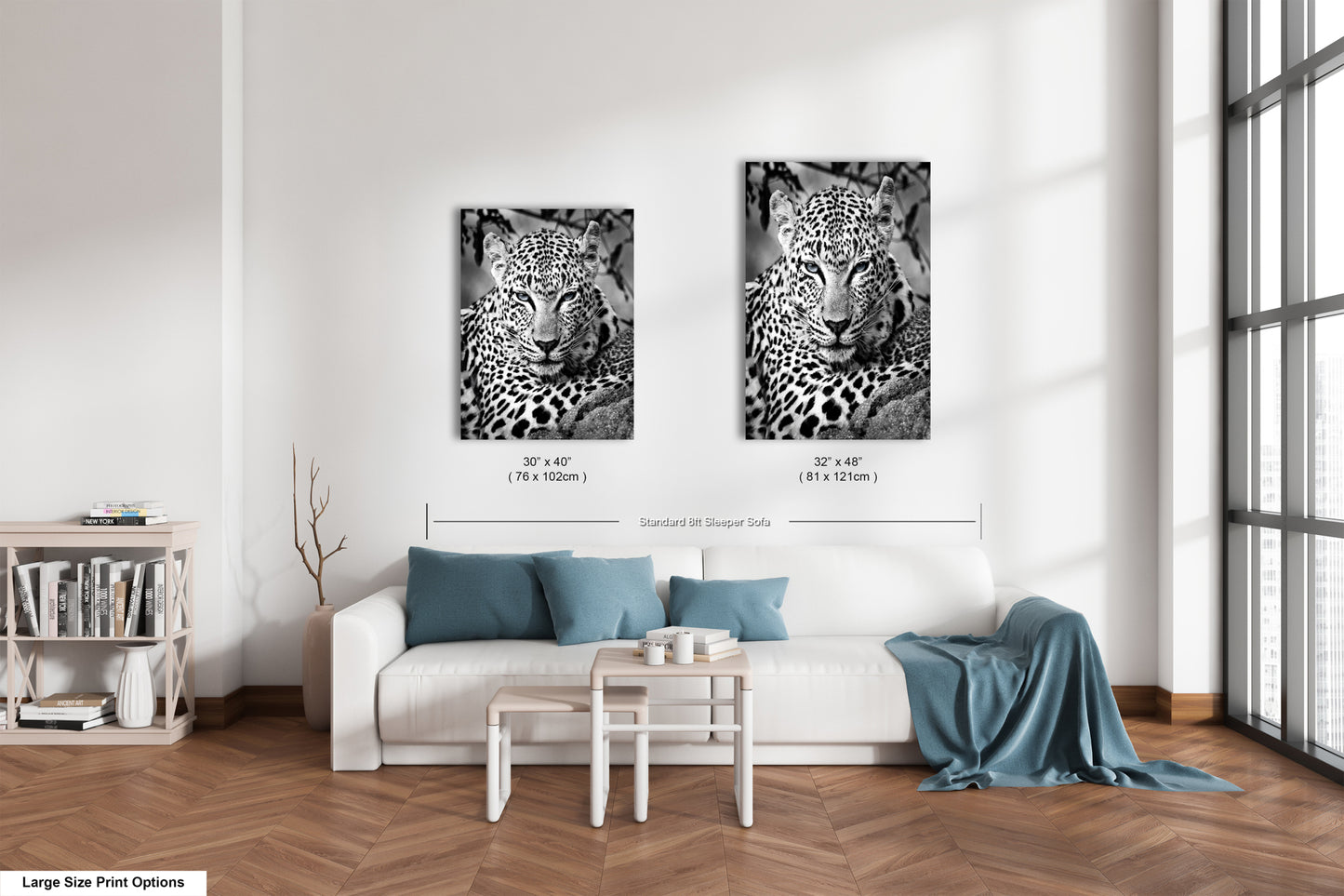 Leopard African Safari black and white