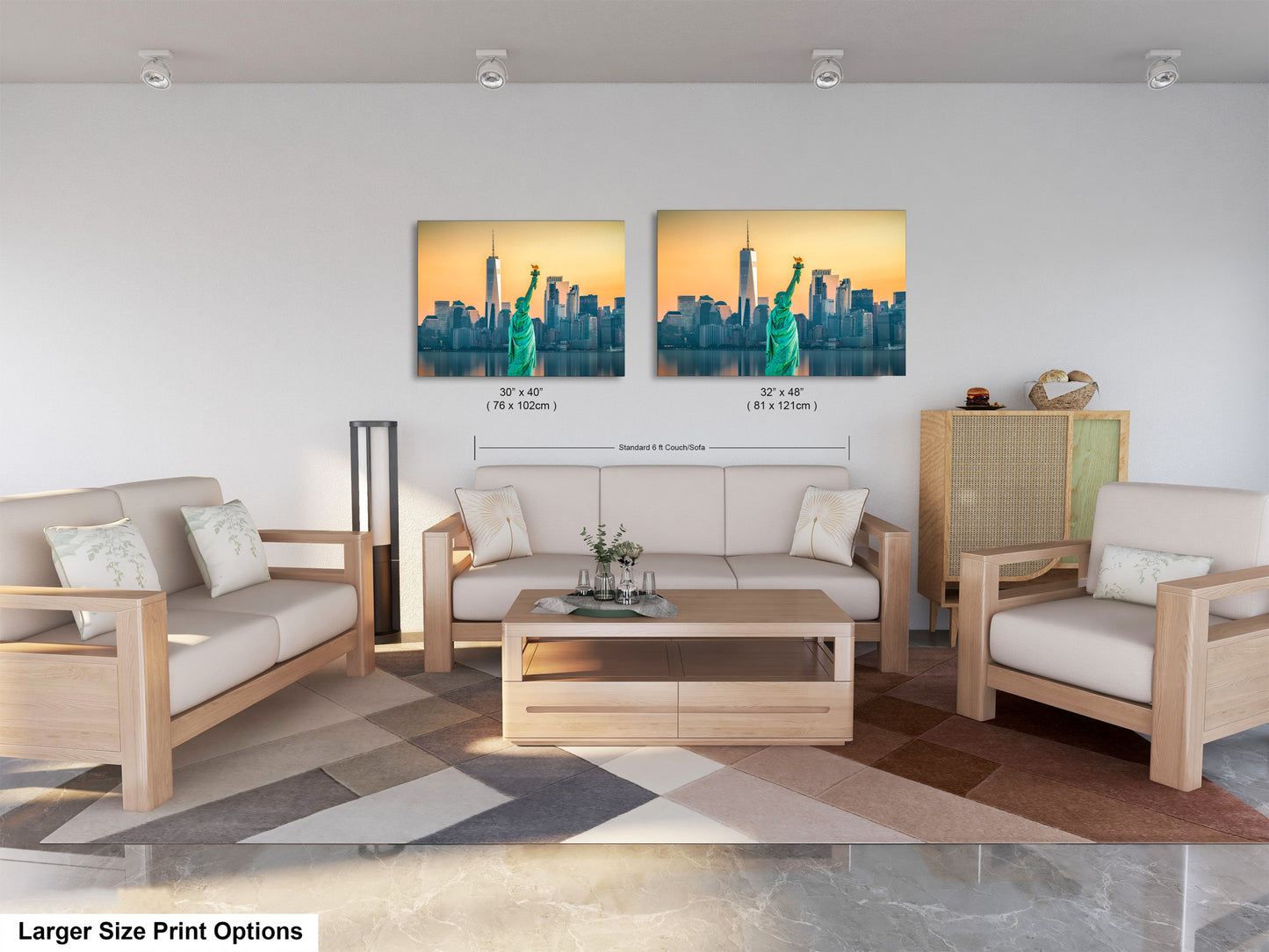 a living room with two couches and a coffee table
