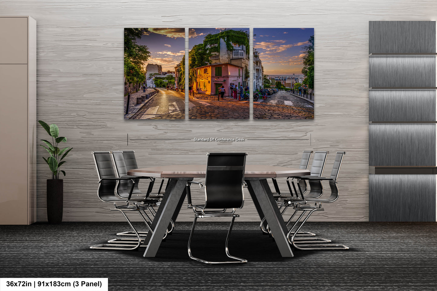 a dining room with a table and chairs