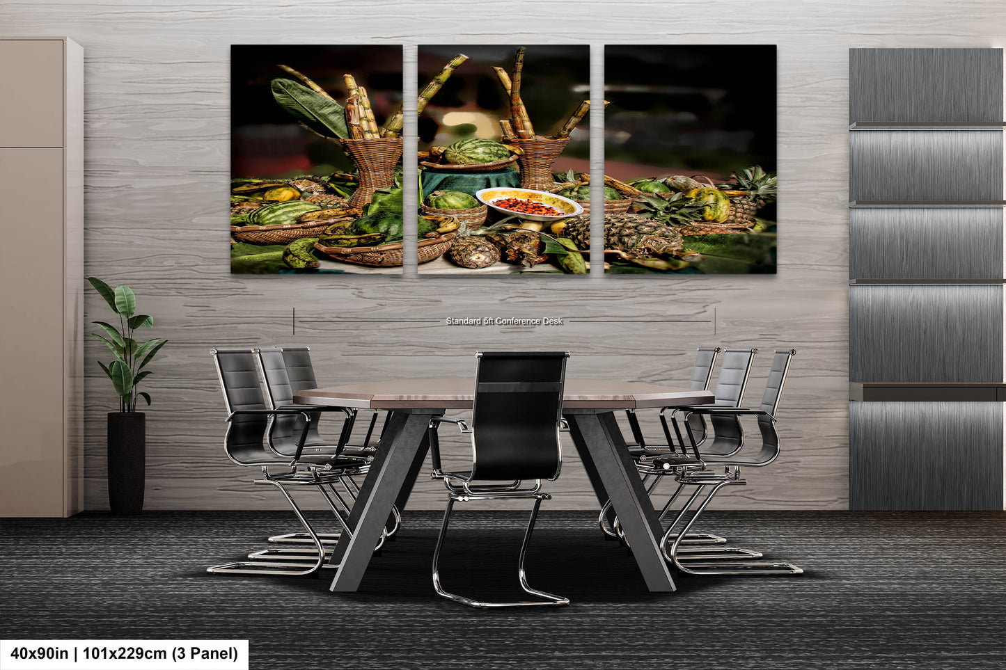 a dining room with a table and chairs
