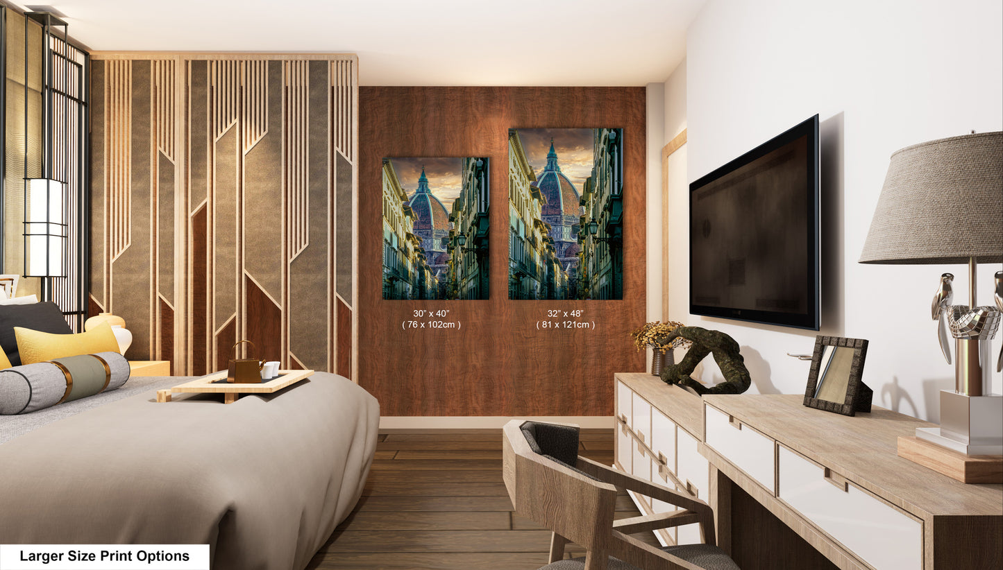 a bed room with a neatly made bed and a flat screen tv
