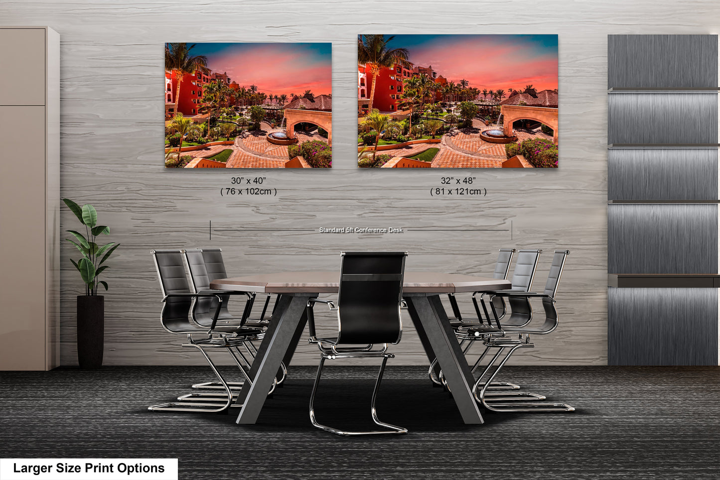 two pictures of a dining room with a table and chairs