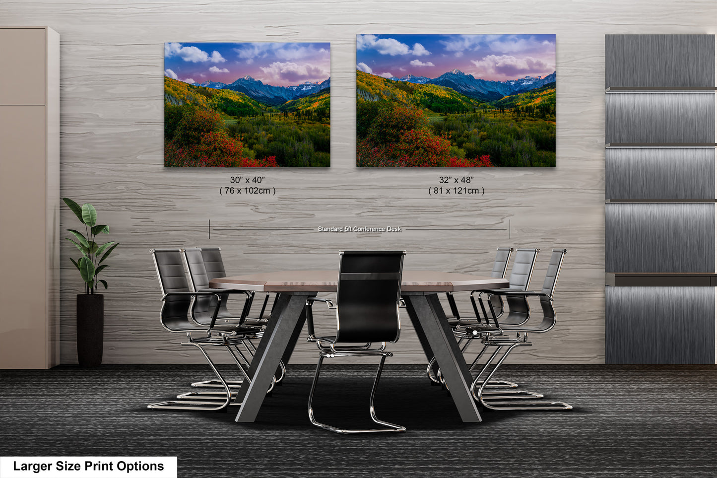 a dining room with a table and chairs