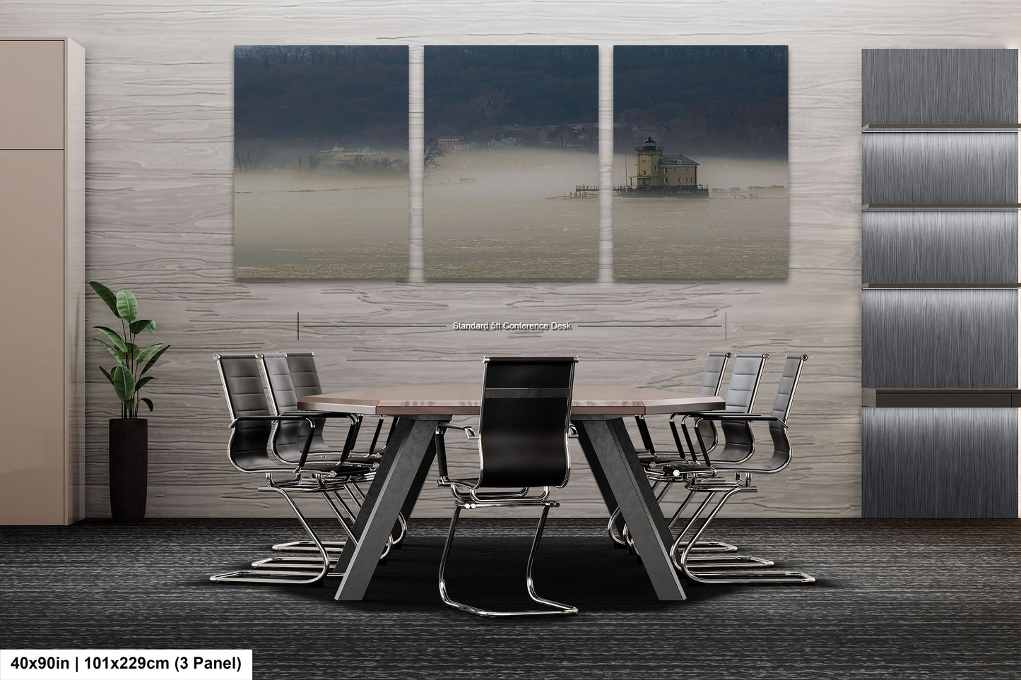 a dining room with a table and chairs