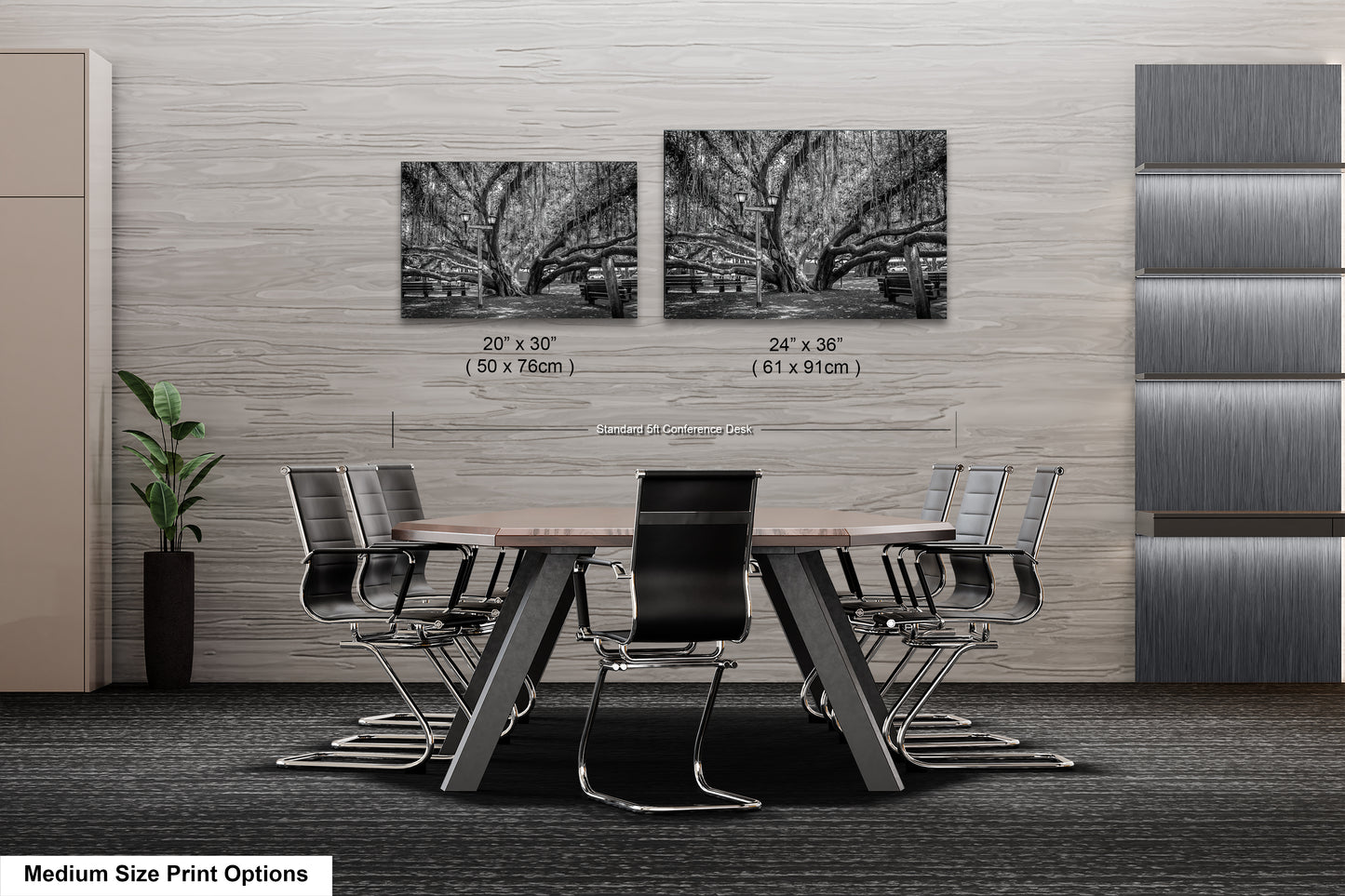 a black and white photo of a table and chairs