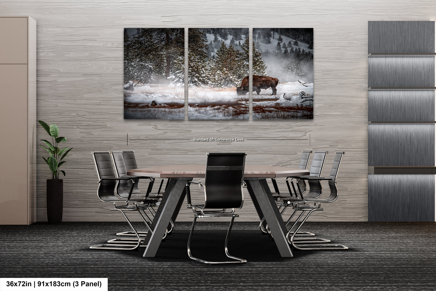 a dining room with a table and chairs