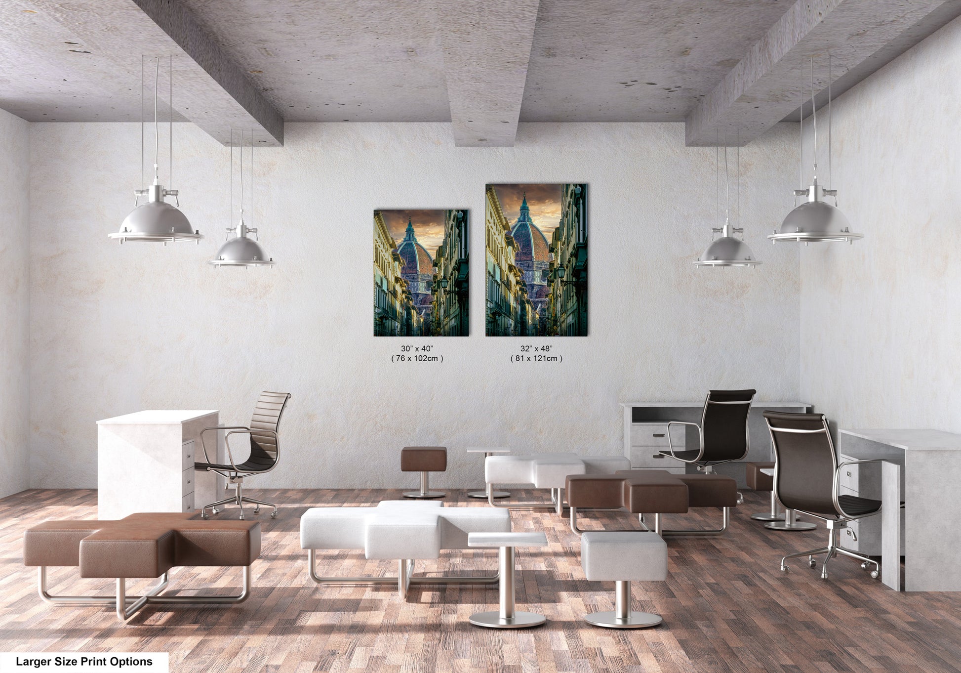 a room filled with lots of white furniture