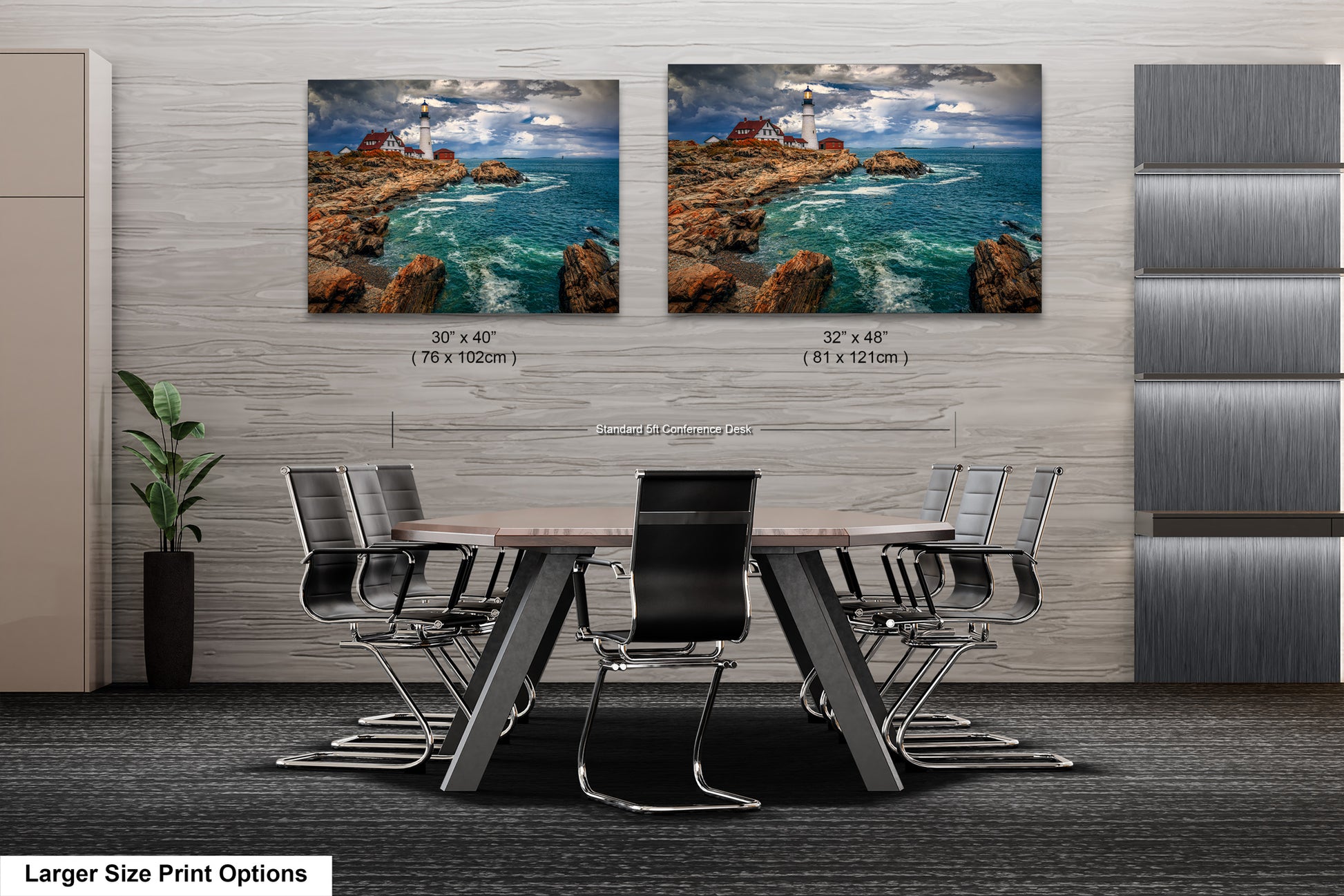 two pictures of a table and chairs in a room