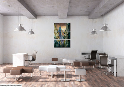 a room with a lot of chairs and desks