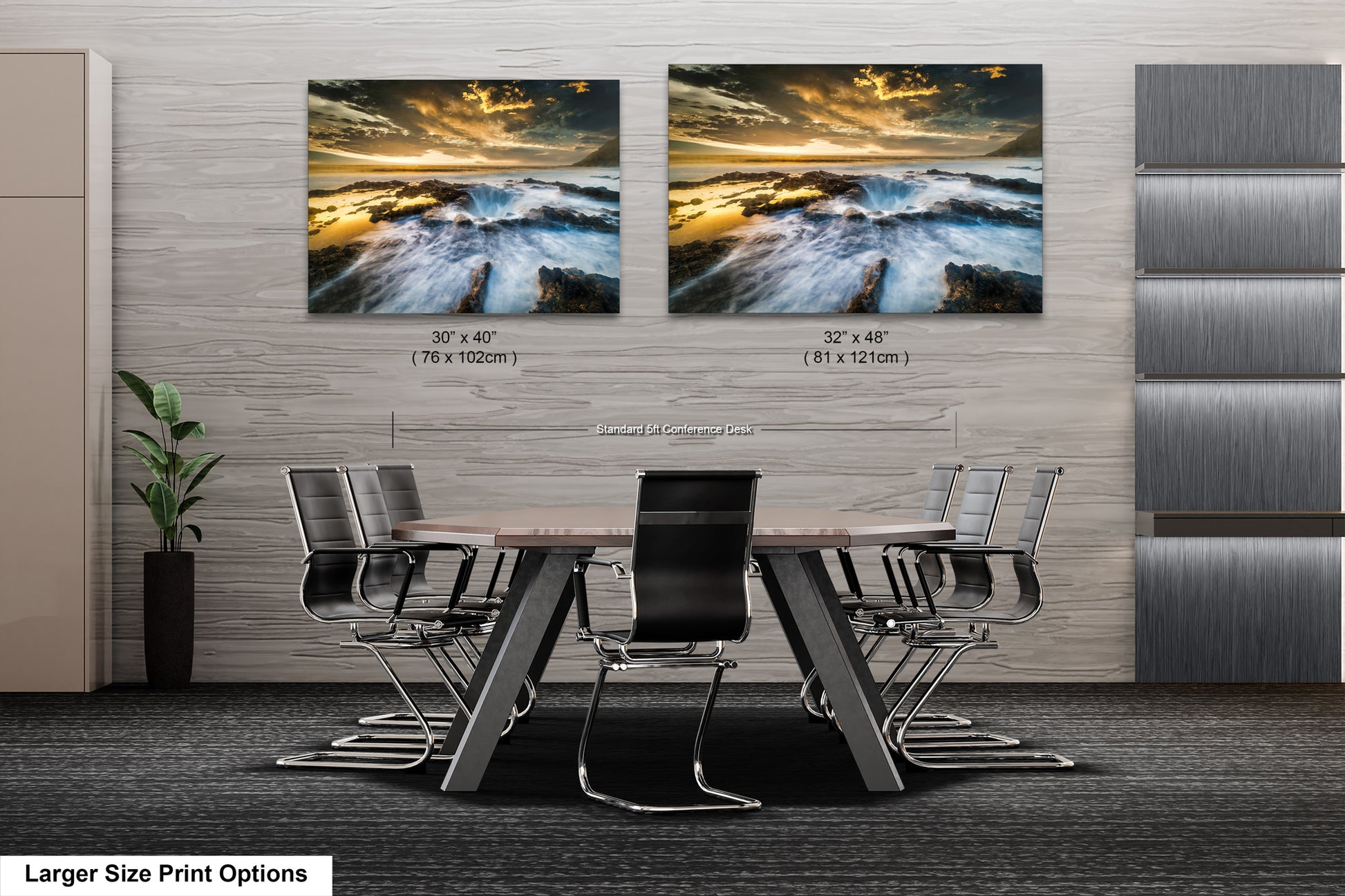 two pictures of a dining room with a table and chairs