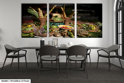 a dining room with a table and chairs