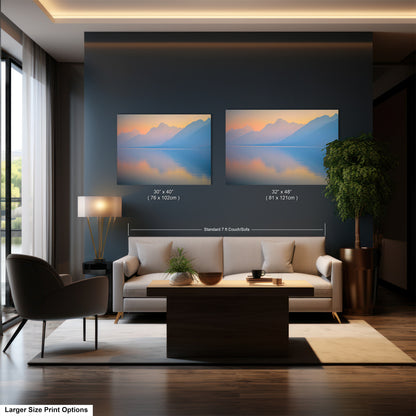a living room filled with furniture and a painting on the wall