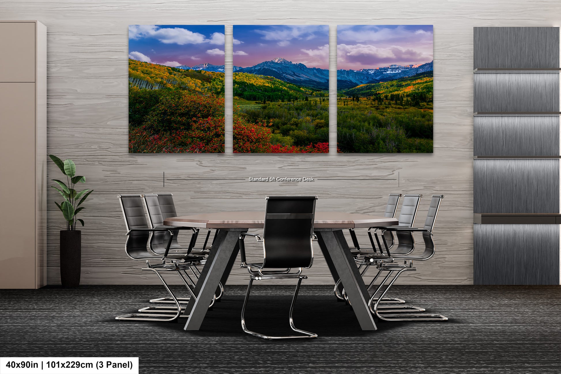 a dining room with a table and chairs