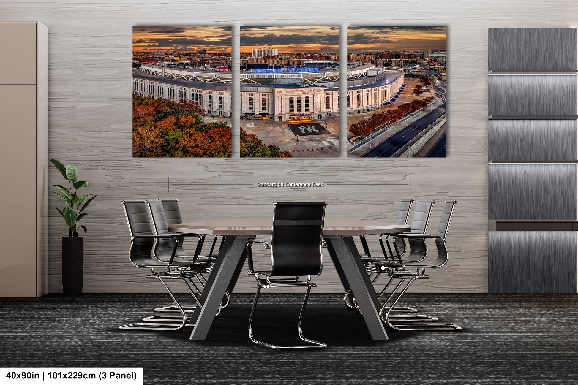 a dining room with a table and chairs