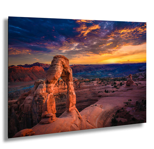 Sunset at Arches National Park Photography, Canvas Wall Art Photo Prints-Ideal Landmark Wall Decor for Home, Living Room, Bedroom Or Office