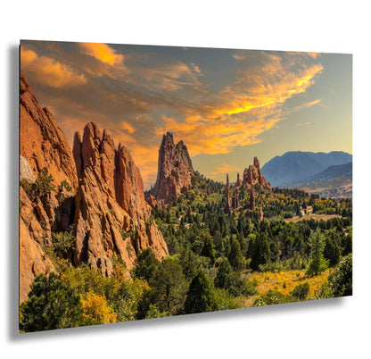 Divine Encounters: Garden of the Gods Wall Art Colorado Springs Landscape Photography Canvas Metal Print