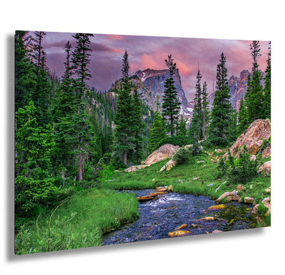 Rocky Mountain National Park wall art, summer in Estes Park, Colorado wall art, mountain stream, large framed art work