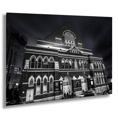 Ryman auditorium downtown Nashville, Home of the Grand Ole Opry in Black & white, Nashville wall art, country music fan gift, Dolly Parton