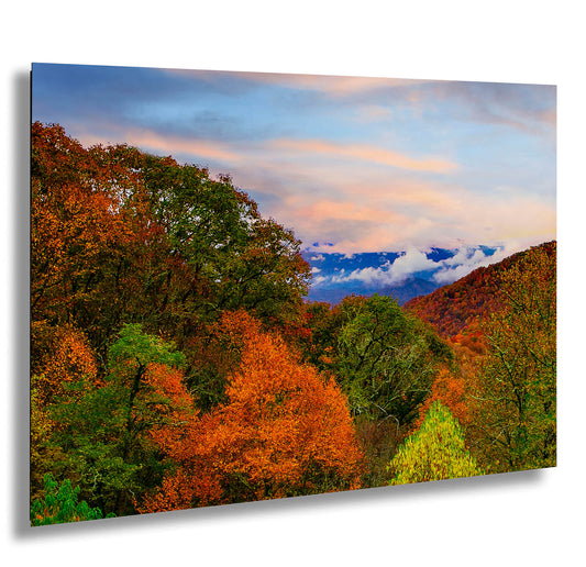 Blue ridge mountains fall picture, Smoky mountains autumn landscape, North Carolina mountains, Appalachia, Smoky mountain art, triptych