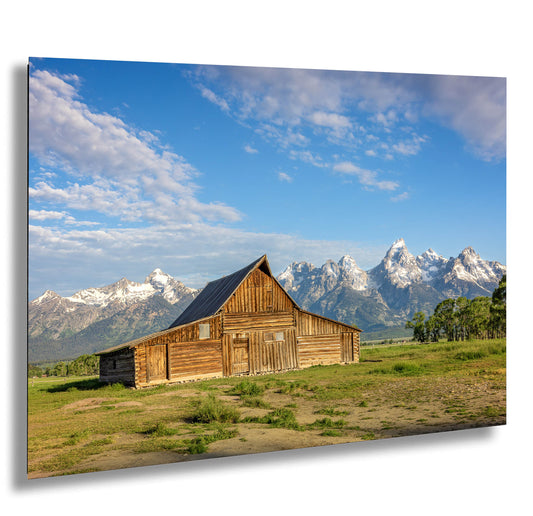 T A Moulton Barn  Grand Teton National Park, Wyoming Mountain Landscape Print, Canvas Wall Art, Decor for Home,  Office