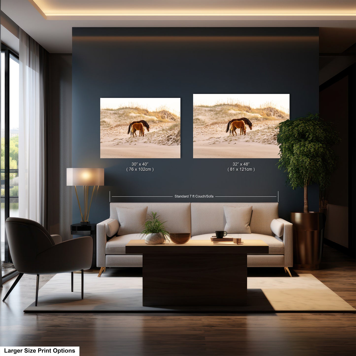 Wild Mustang Horses Mother and Baby Sunset / Fine Art Print / Canvas / Acrylic / Metal / Photography