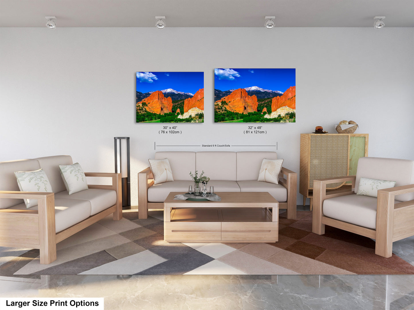 Garden of the god's picture, Pikes Peak print, Colorado Springs canvas, Colorado Springs wall art, 