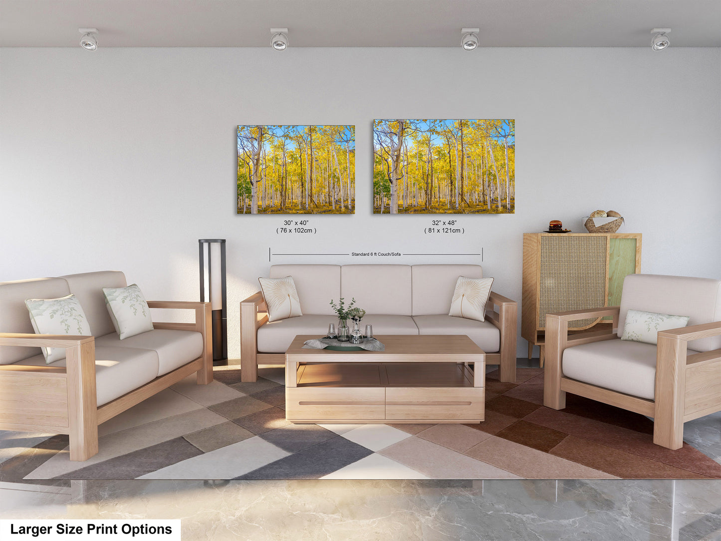 Fall Aspen Trees Wall Art, Pando / Birch Tree / Large Forest Print Nature / Canvas Wall Decor / Acrylic / Metal / Photography