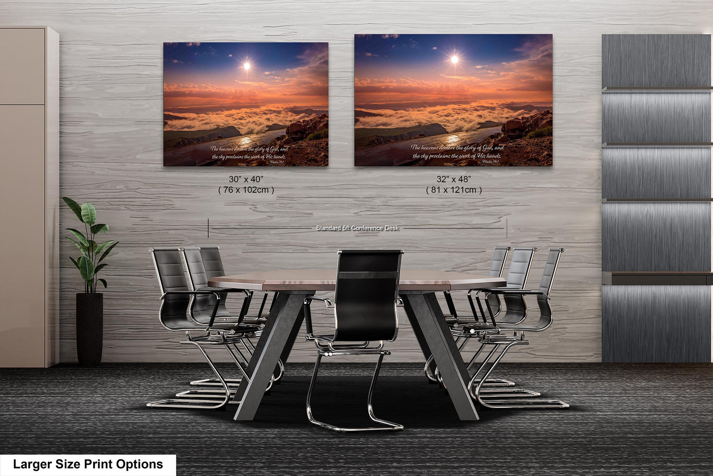 The Heavens Declare the Glory of God, Psalm 19:1 Christian Inspirational Wall Art, Mt. Evans Sunrise, Colorado Landscape,  Scripture Canvas