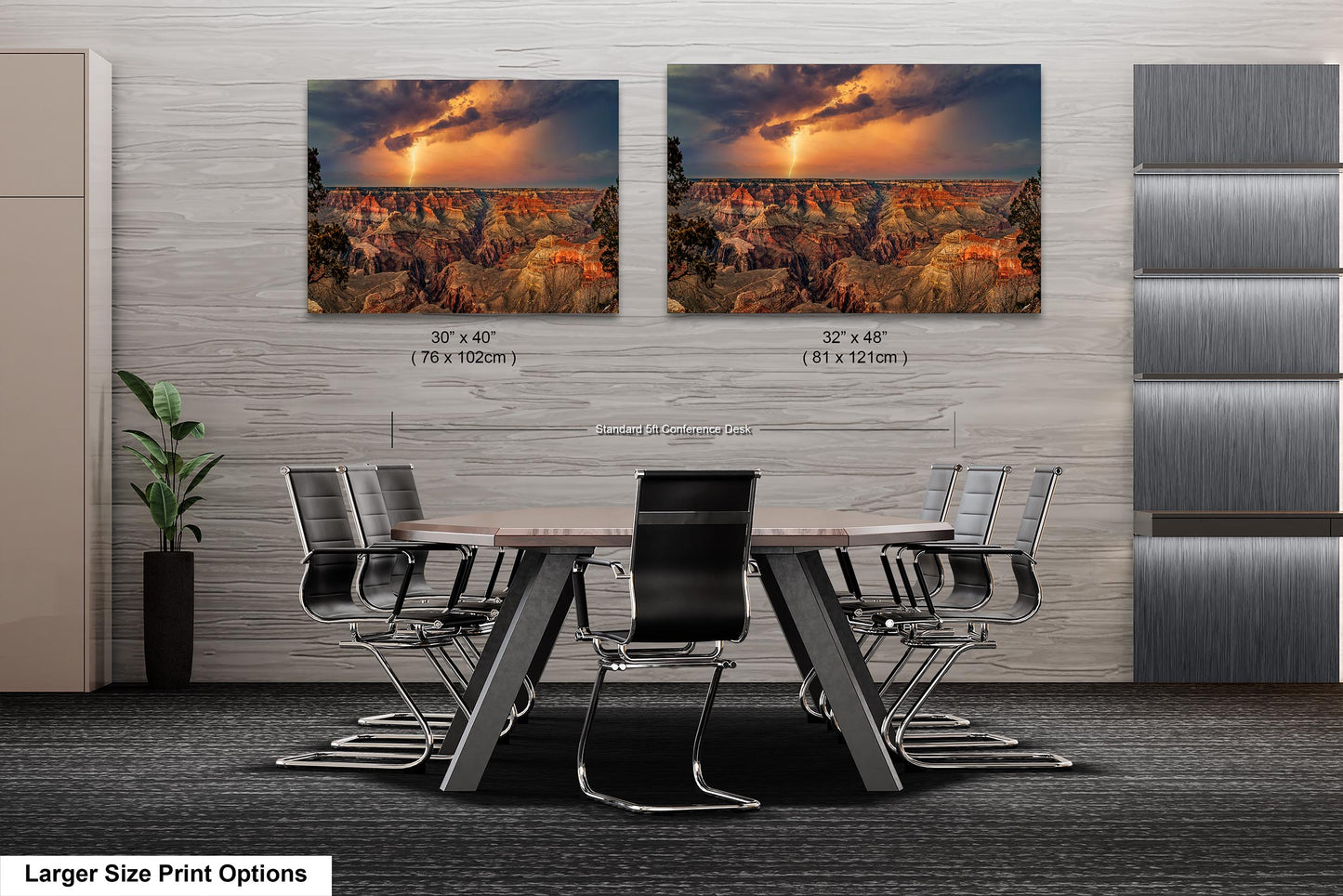 Grand Canyon Lightning, Arizona Art, Red Rock Artwork, Gift, Vibrant Sunset Landscape, Nature Photography Print, Canvas, Metal, Acrylic