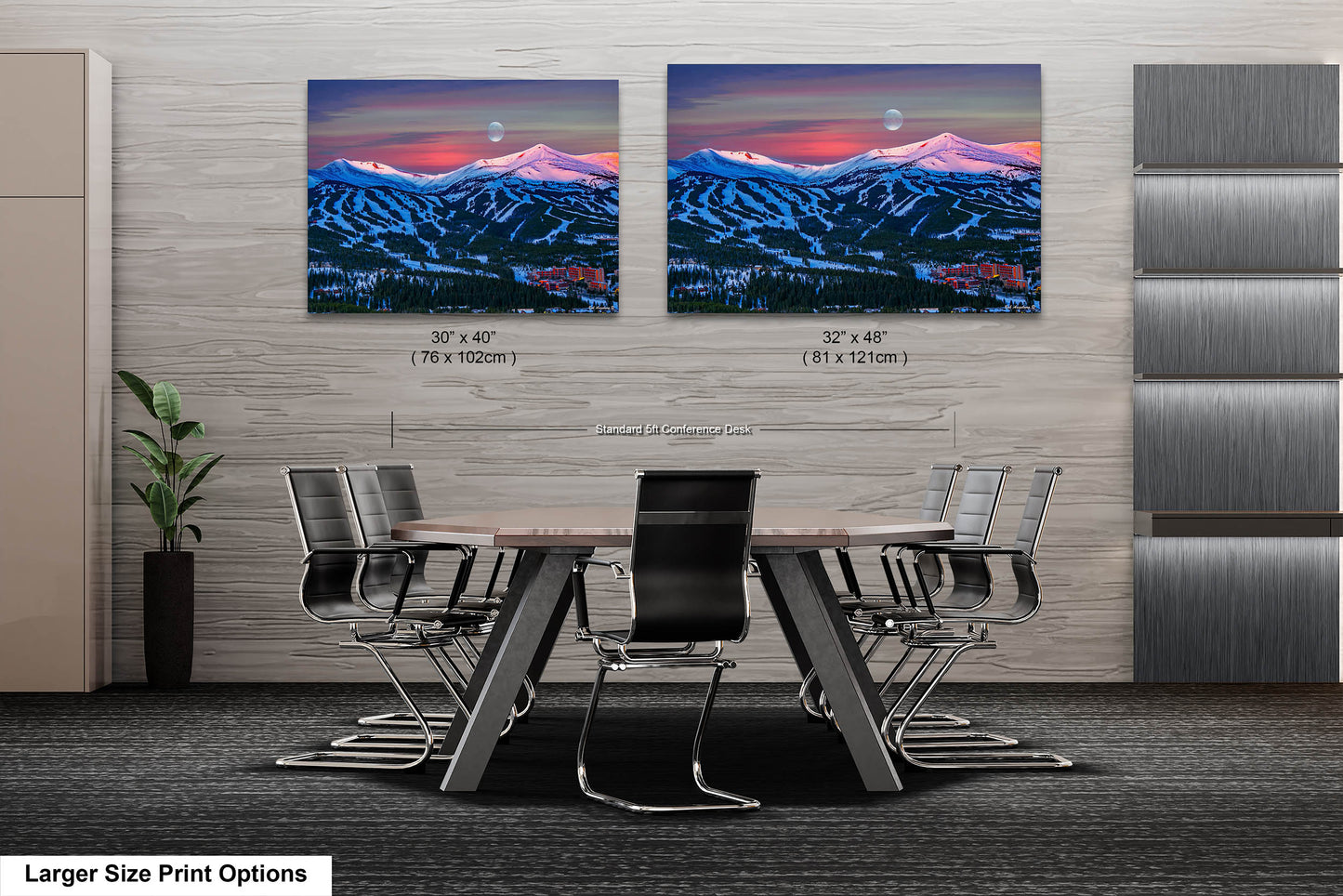 Breckenridge Colorado sunrise picture, Breckenridge wall art, Breckenridge ski resort, moon over Breckenridge, Breckenridge photography