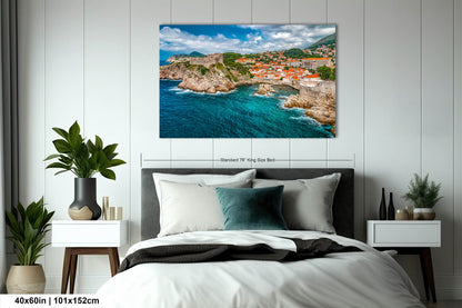 Dubrovnik Croatia Canvas Print, Dubrovnik Cityscape Photo, Photo Art, Canvas Wall Art, Adriatic Coast Photography