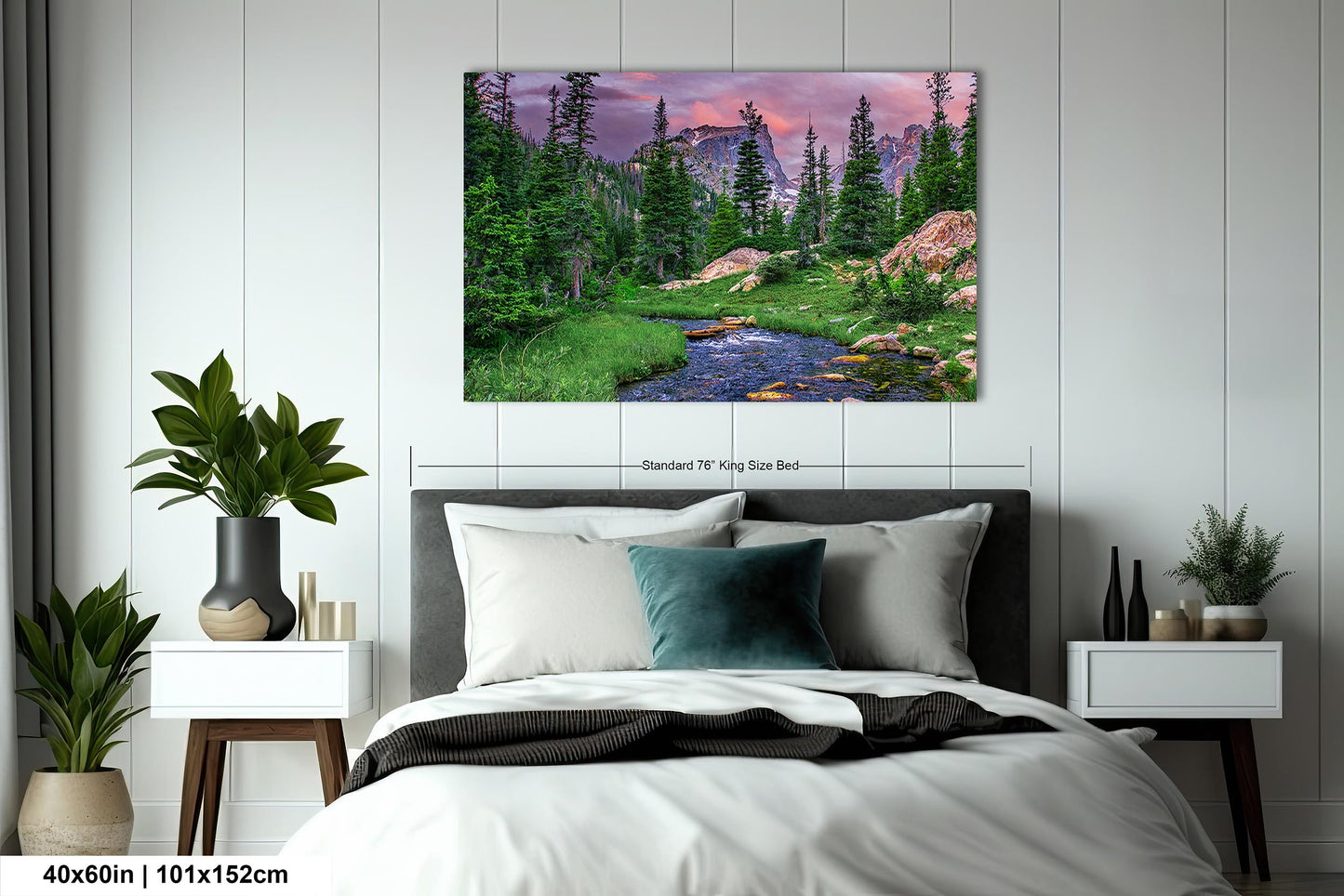 Rocky Mountain National Park wall art, summer in Estes Park, Colorado wall art, mountain stream, large framed art work